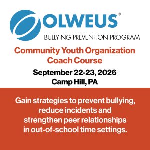Olweus CYO Coach Course, September 22-23, Camp Hill, PA